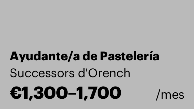 Ayudante/a de Pastelería