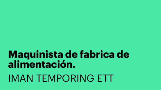 Maquinista de fabrica de alimentación.