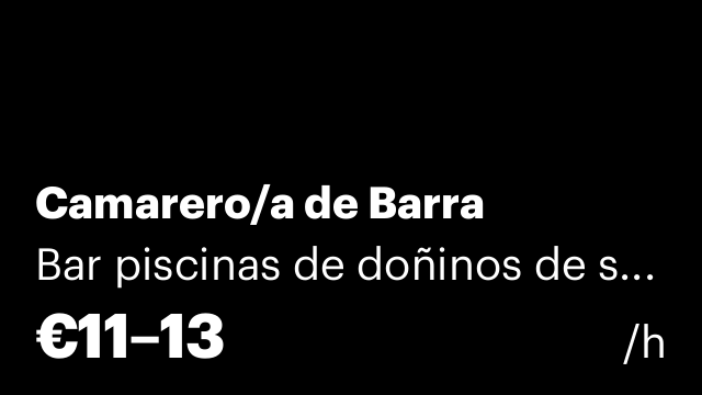 Camarero/a de Barra