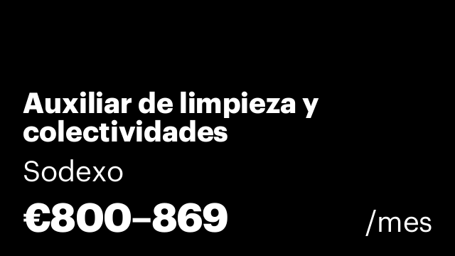 Auxiliar de limpieza y colectividades