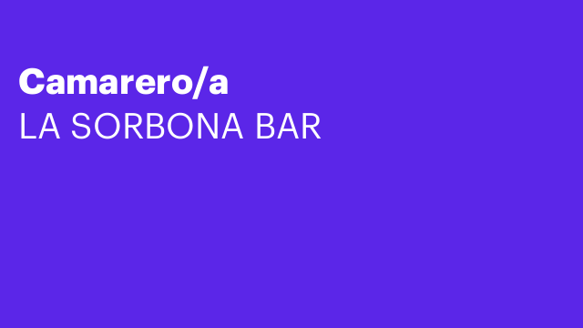 Camarero/a