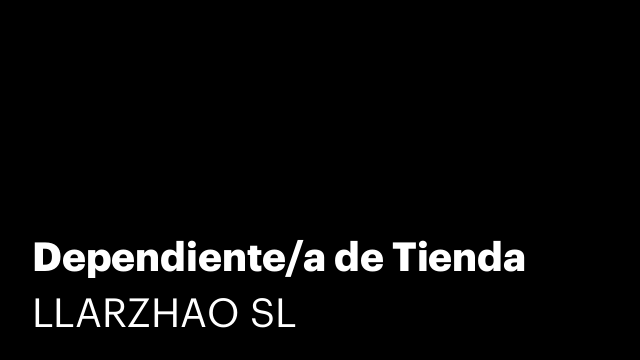 Dependiente/a de Tienda