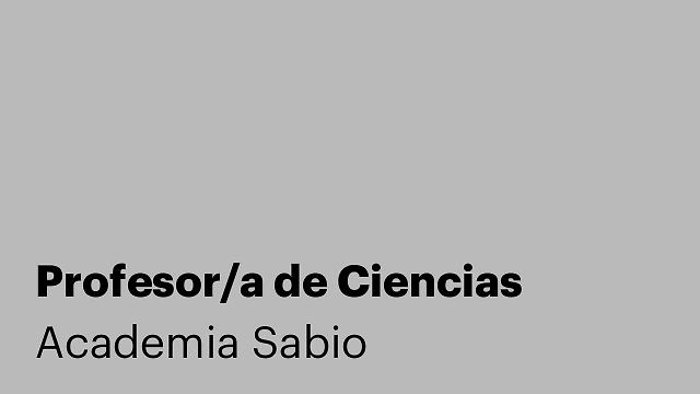 Profesor/a de Ciencias