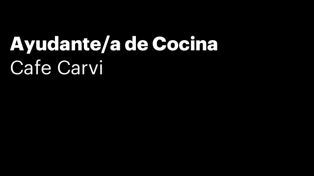 Ayudante/a de Cocina