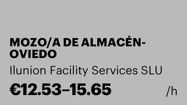 MOZO/A DE ALMACÉN- OVIEDO