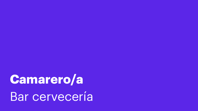 Camarero/a