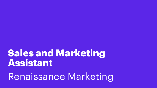 Sales and Marketing Assistant