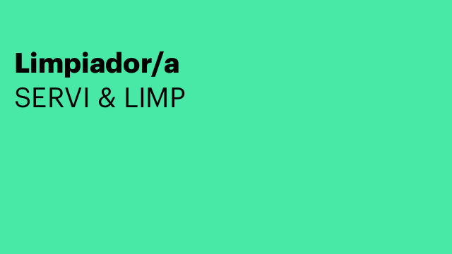 Limpiador/a