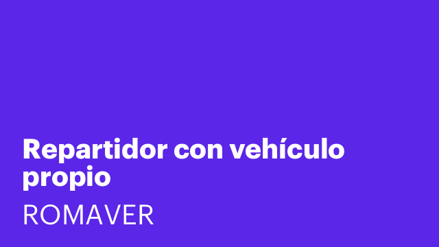 Repartidor con vehículo propio