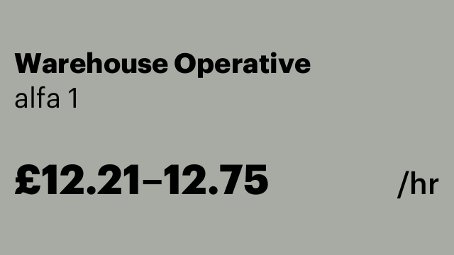 Warehouse Operative