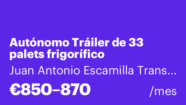 Autónomo Tráiler de 33 palets frigorífico