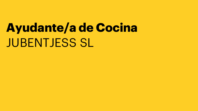 Ayudante/a de Cocina