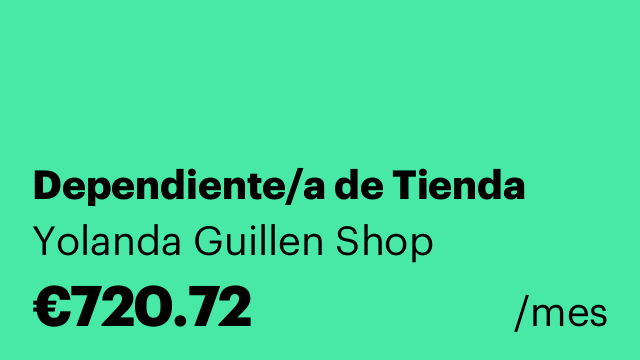 Dependiente/a de Tienda