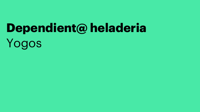 Dependient@ heladeria