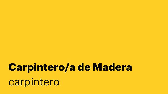 Carpintero/a de Madera