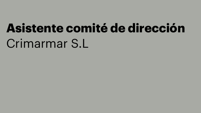 Asistente comité de dirección