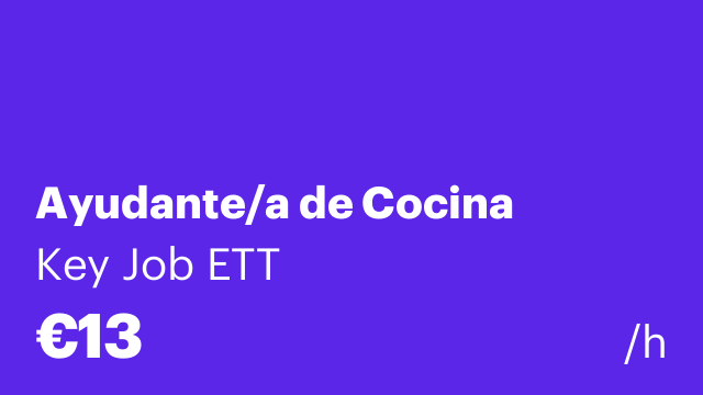 Ayudante/a de Cocina