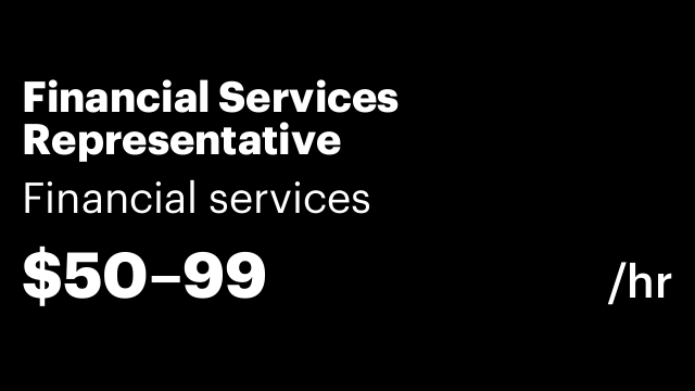 Financial Services Representative