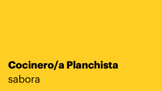 Cocinero/a Planchista