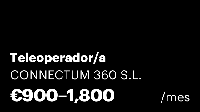 Teleoperador/a