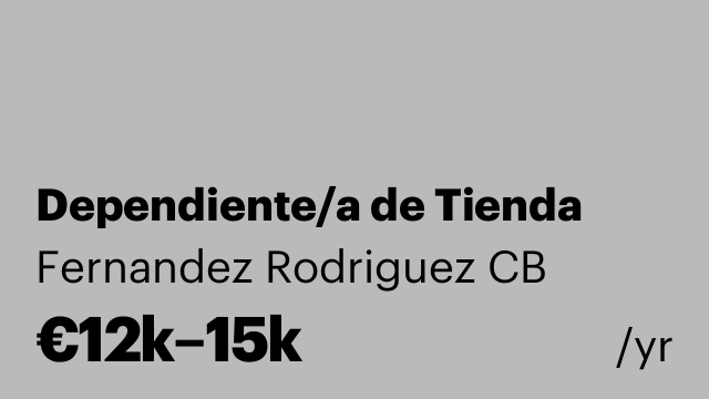 Dependiente/a de Tienda