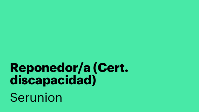 Reponedor/a (Cert. discapacidad)