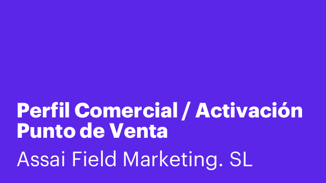 Perfil Comercial / Activación Punto de Venta