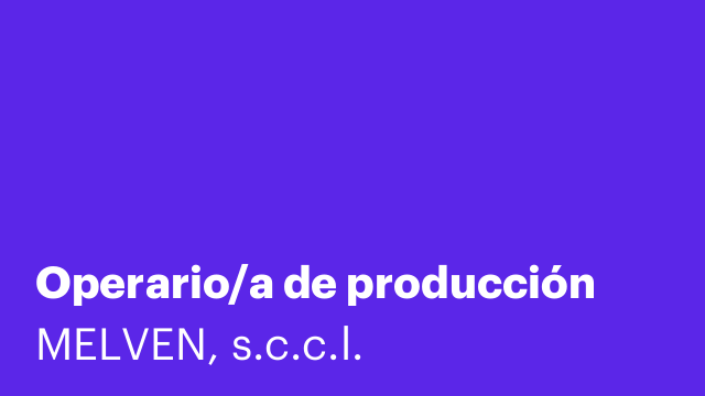 Operario/a de producción