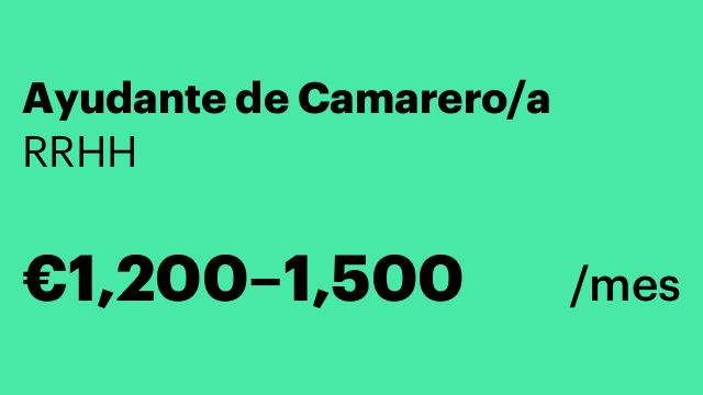 Ayudante de Camarero/a