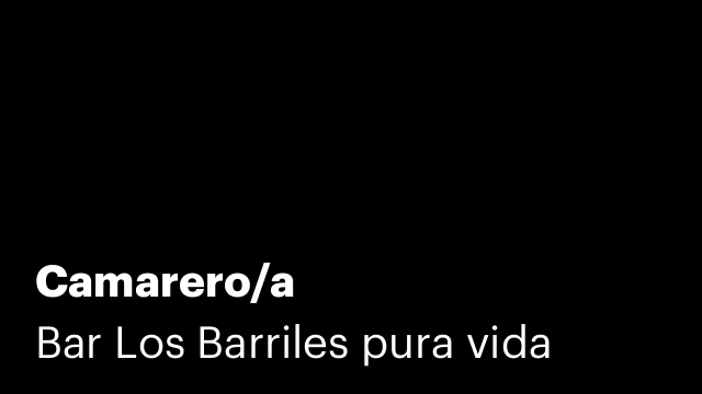 Camarero/a