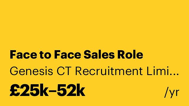 Face to Face Sales Role