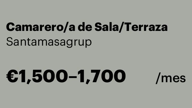 Camarero/a de Sala/Terraza