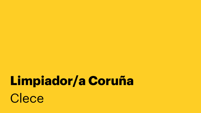 Limpiador/a Coruña