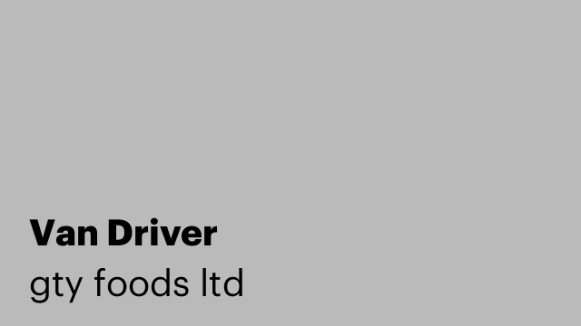 Van Driver