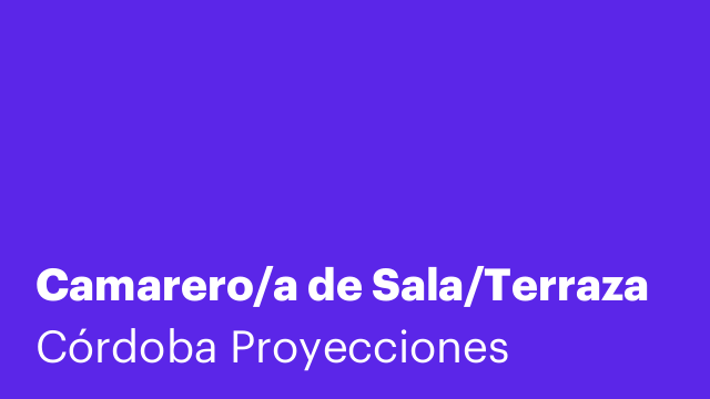 Camarero/a de Sala/Terraza