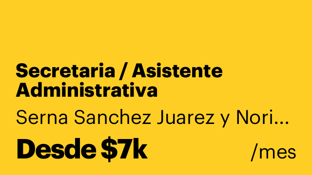 Secretaria / Asistente Administrativa