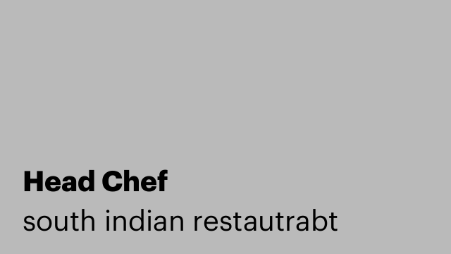Head Chef