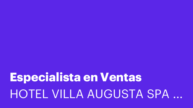 Especialista en Ventas