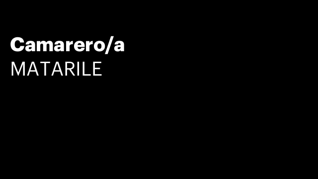 Camarero/a