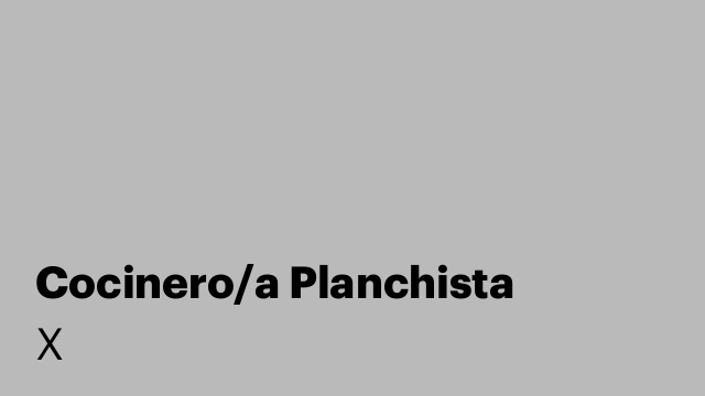 Cocinero/a Planchista
