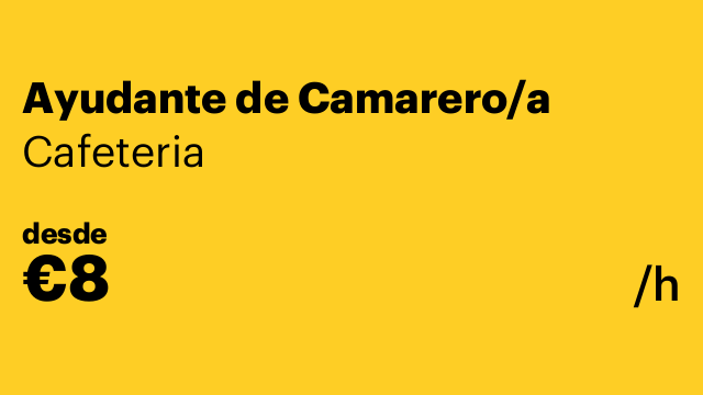 Ayudante de Camarero/a