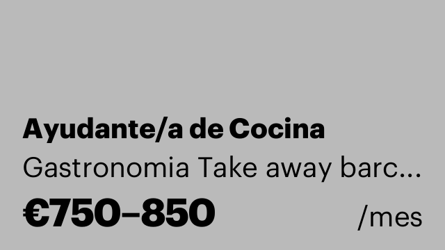 Ayudante/a de Cocina