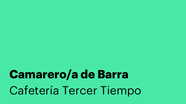 Camarero/a de Barra