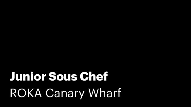 Junior Sous Chef