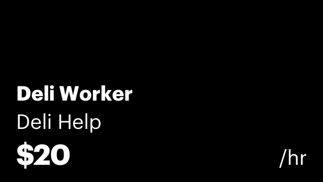 Deli Worker