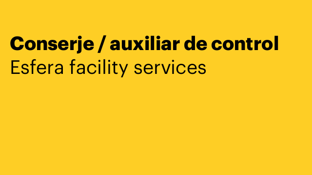 Conserje / auxiliar de control