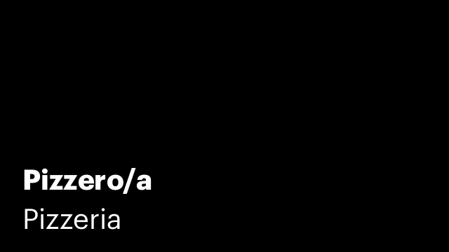 Pizzero/a