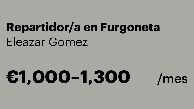 Repartidor/a en Furgoneta