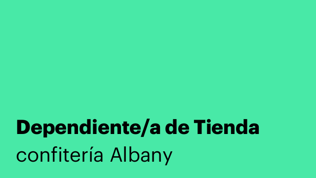Dependiente/a de Tienda