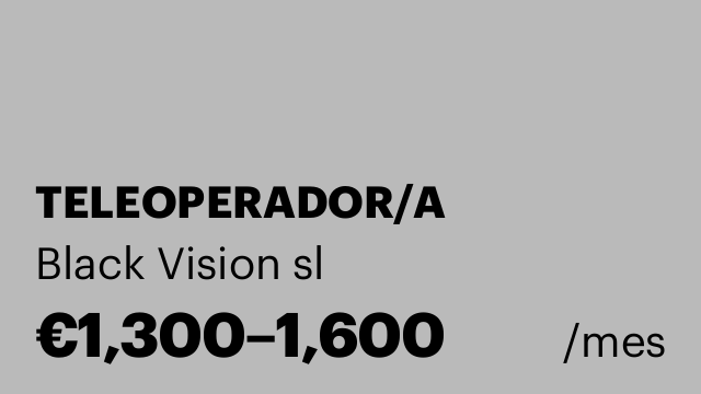 TELEOPERADOR/A